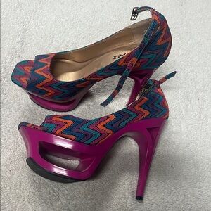 Bumper Colorful Platform Pumps Size 9